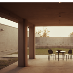 A quiet shelter courtyard at golden hour, symbolizing the steady, everyday care built over the first half of the year.