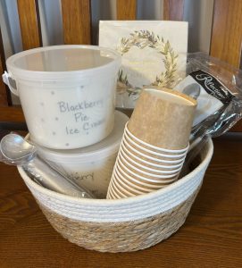 Home made ice cream and accessories