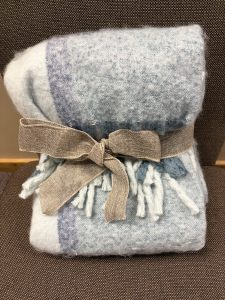 Plaid throw blanket